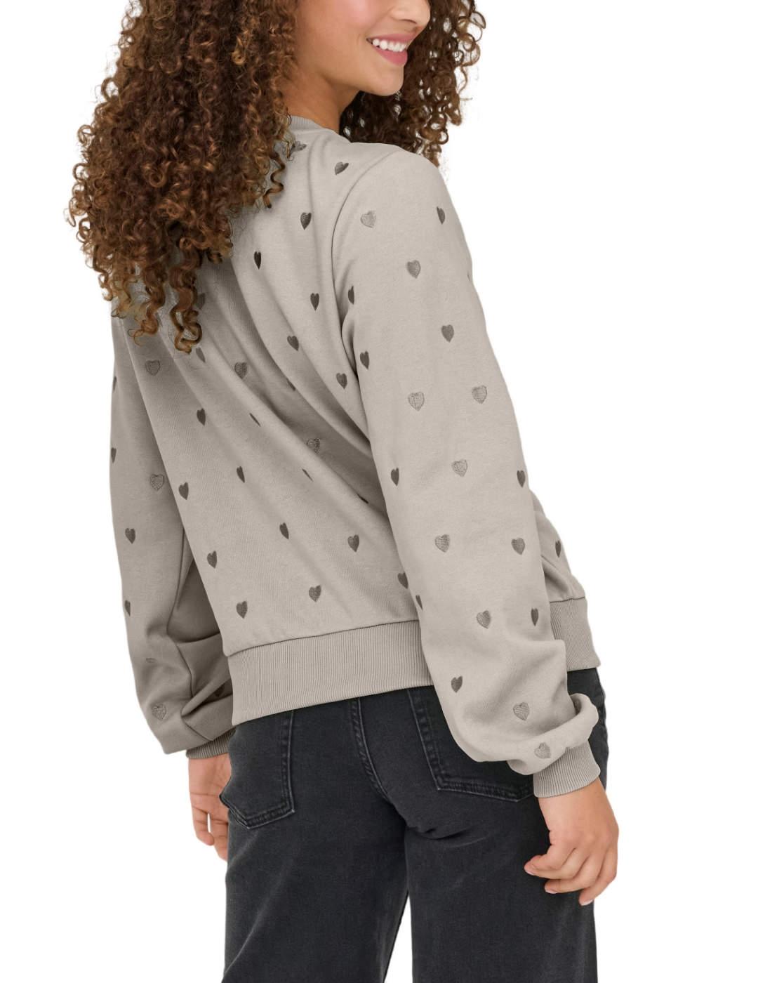 Sudadera Only Latika beige para mujer-Nh