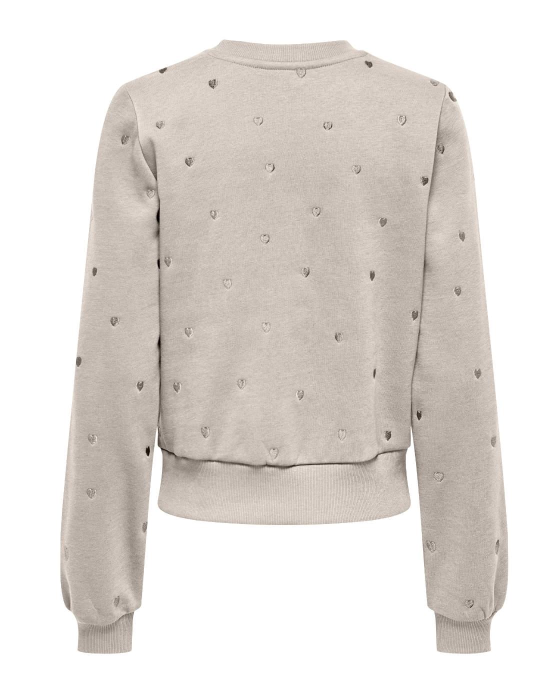 Sudadera Only Latika beige para mujer-Nh