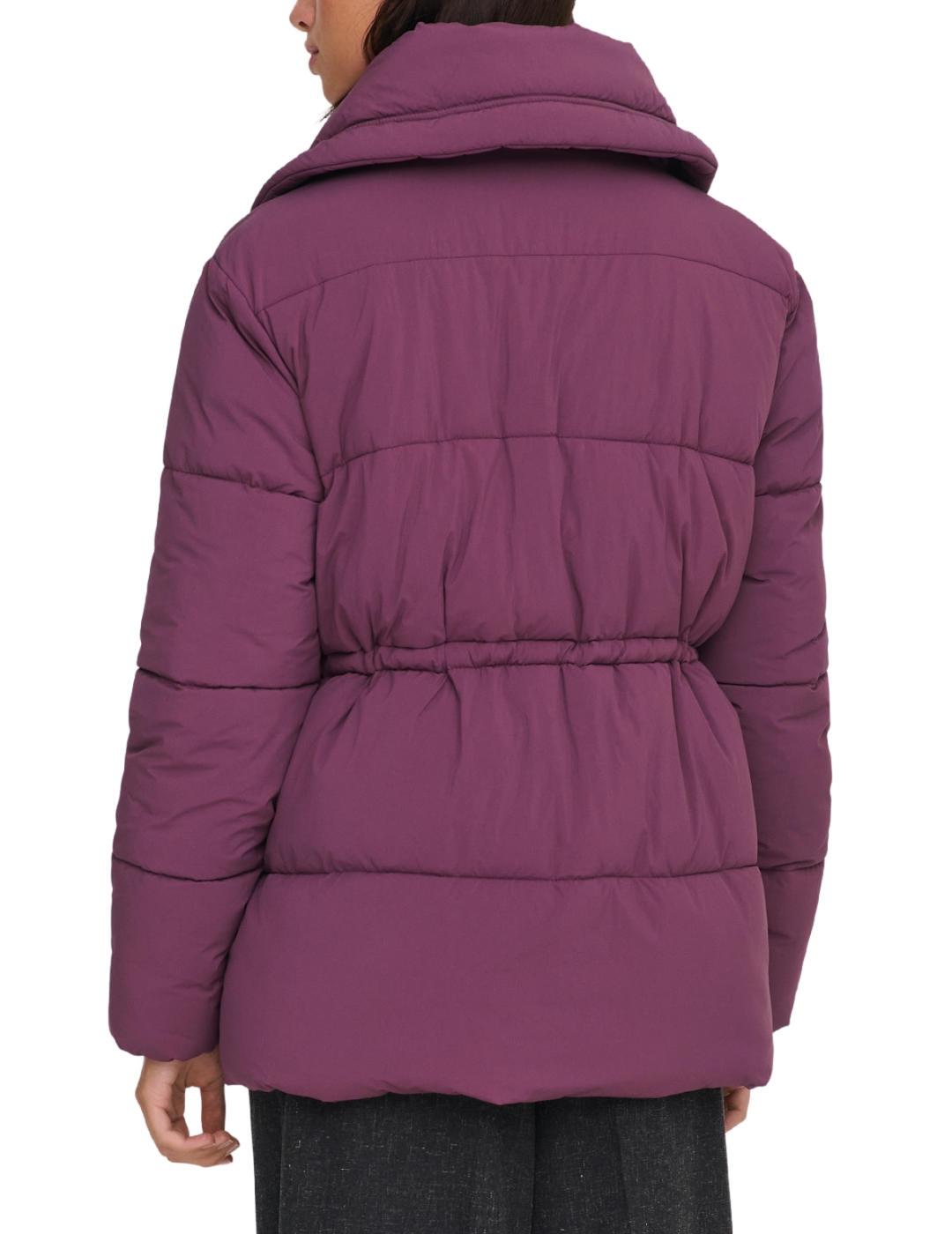 Plumas Only Lara malva guateado cuello subido para mujer