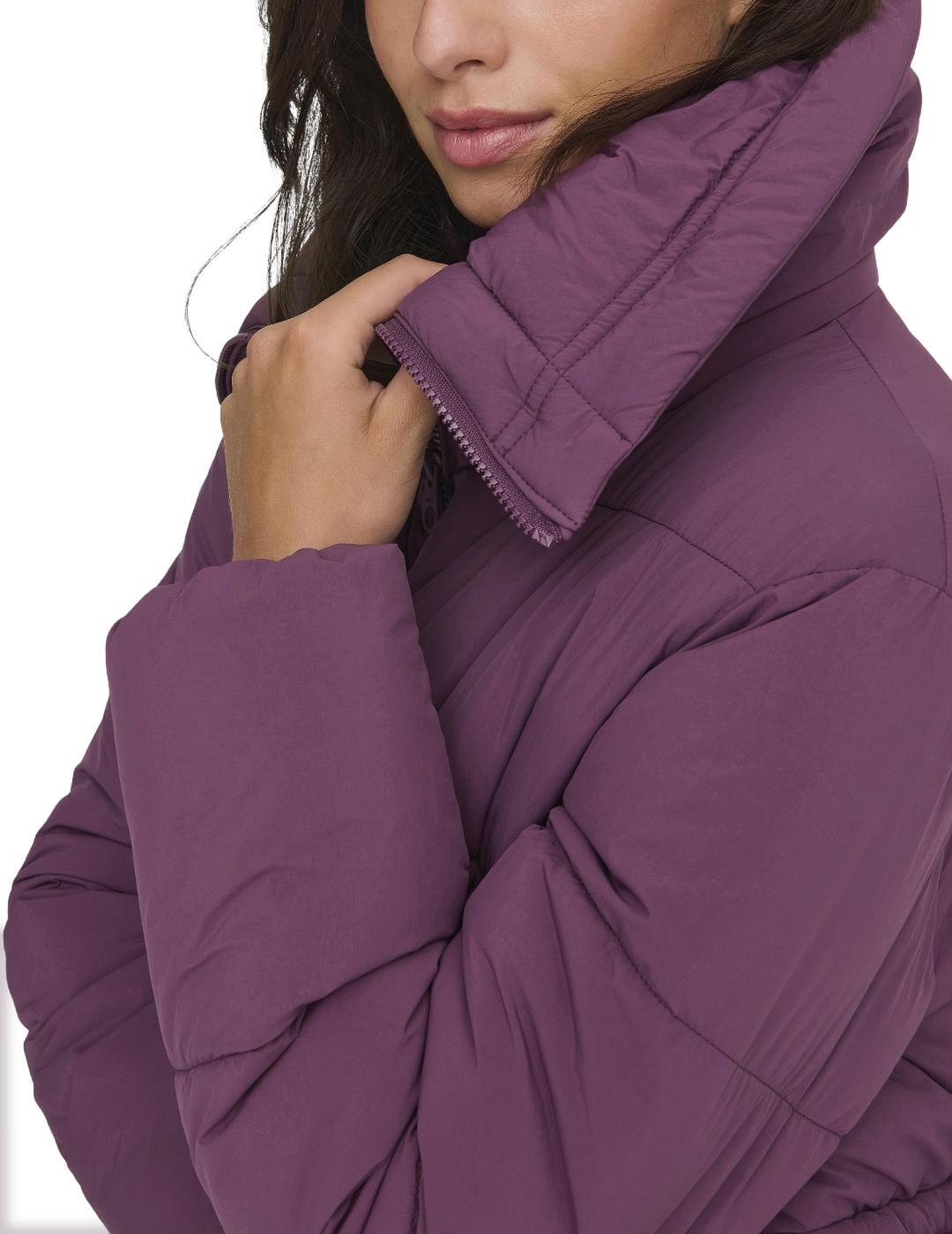 Plumas Only Lara malva guateado cuello subido para mujer