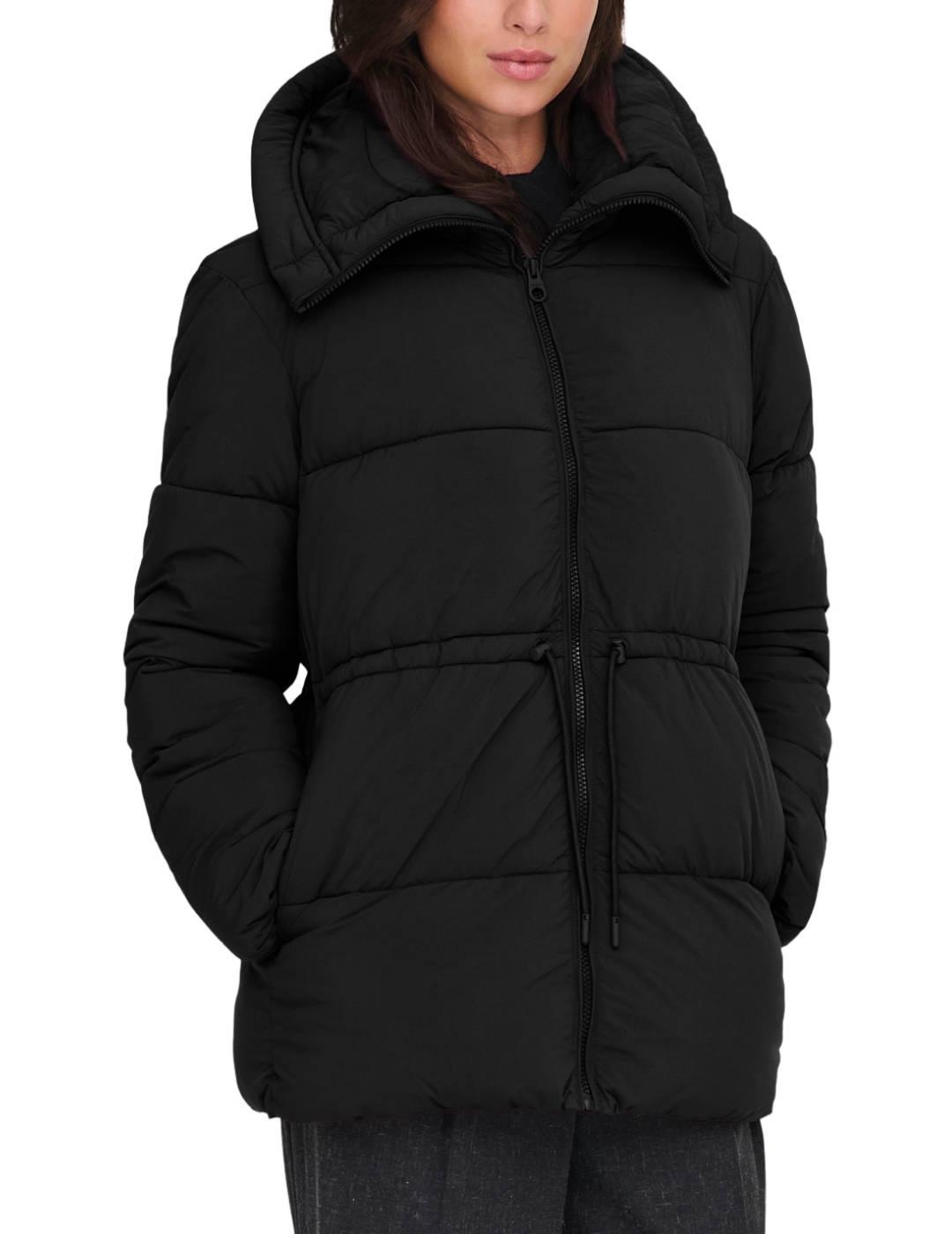 Plumas Only Lara negro cuello alto acolchado de mujer