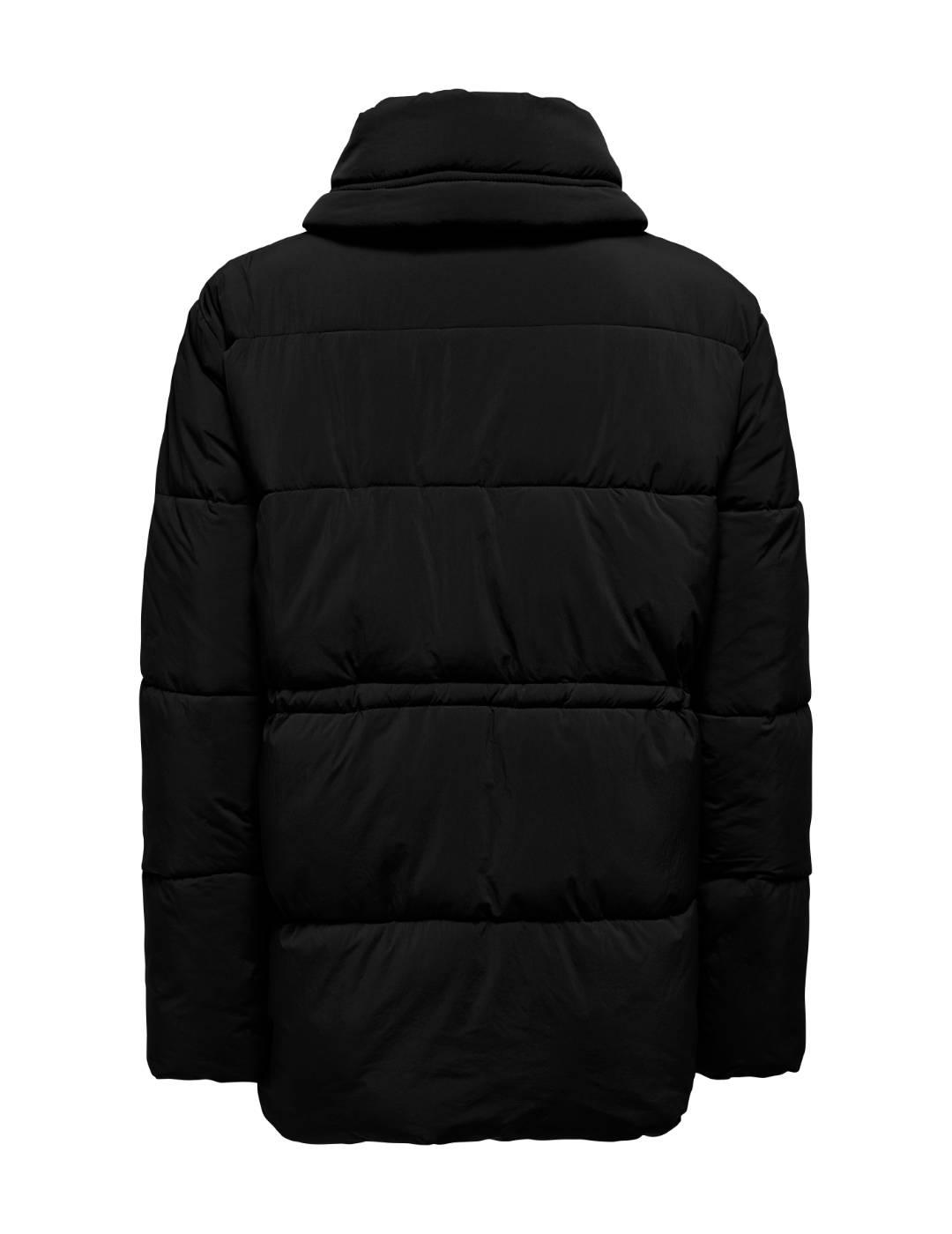 Plumas Only Lara negro cuello alto acolchado de mujer