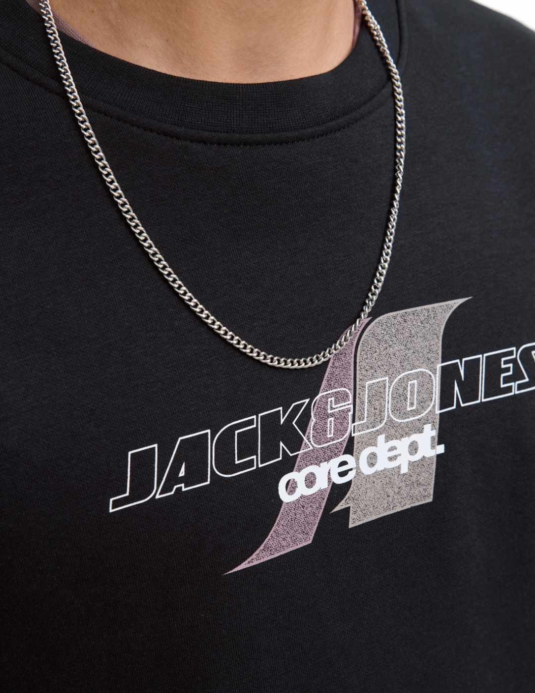 Sudadera Jack&Jones Cotier negro sin capucha para hombre