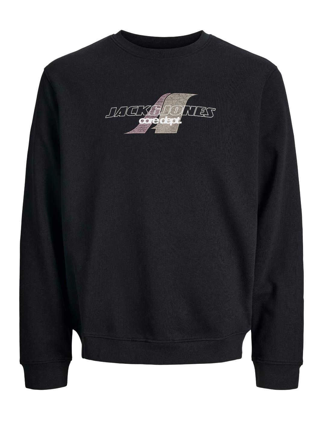 Sudadera Jack&Jones Cotier negro sin capucha para hombre
