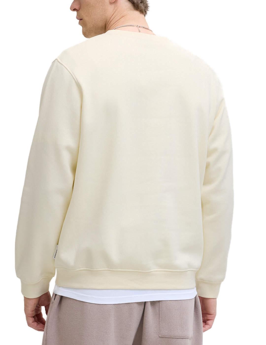 Sudadera Jack&Jones Cotier crudo sin capucha para hombre