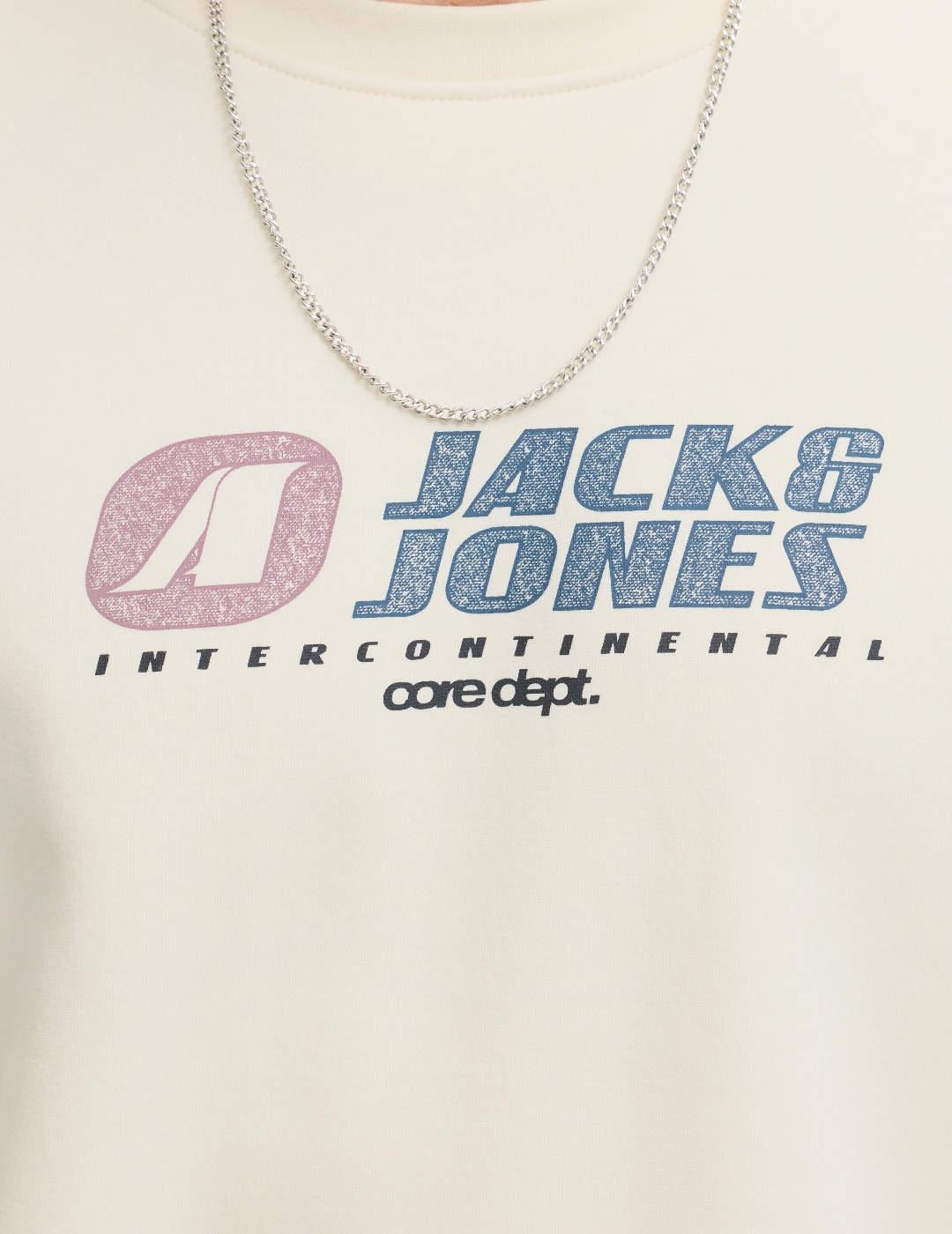 Sudadera Jack&Jones Cotier crudo sin capucha para hombre