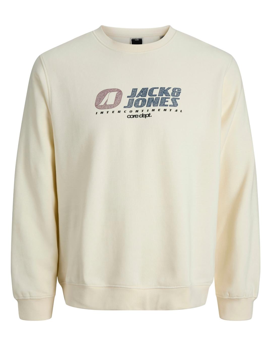 Sudadera Jack&Jones Cotier crudo sin capucha para hombre