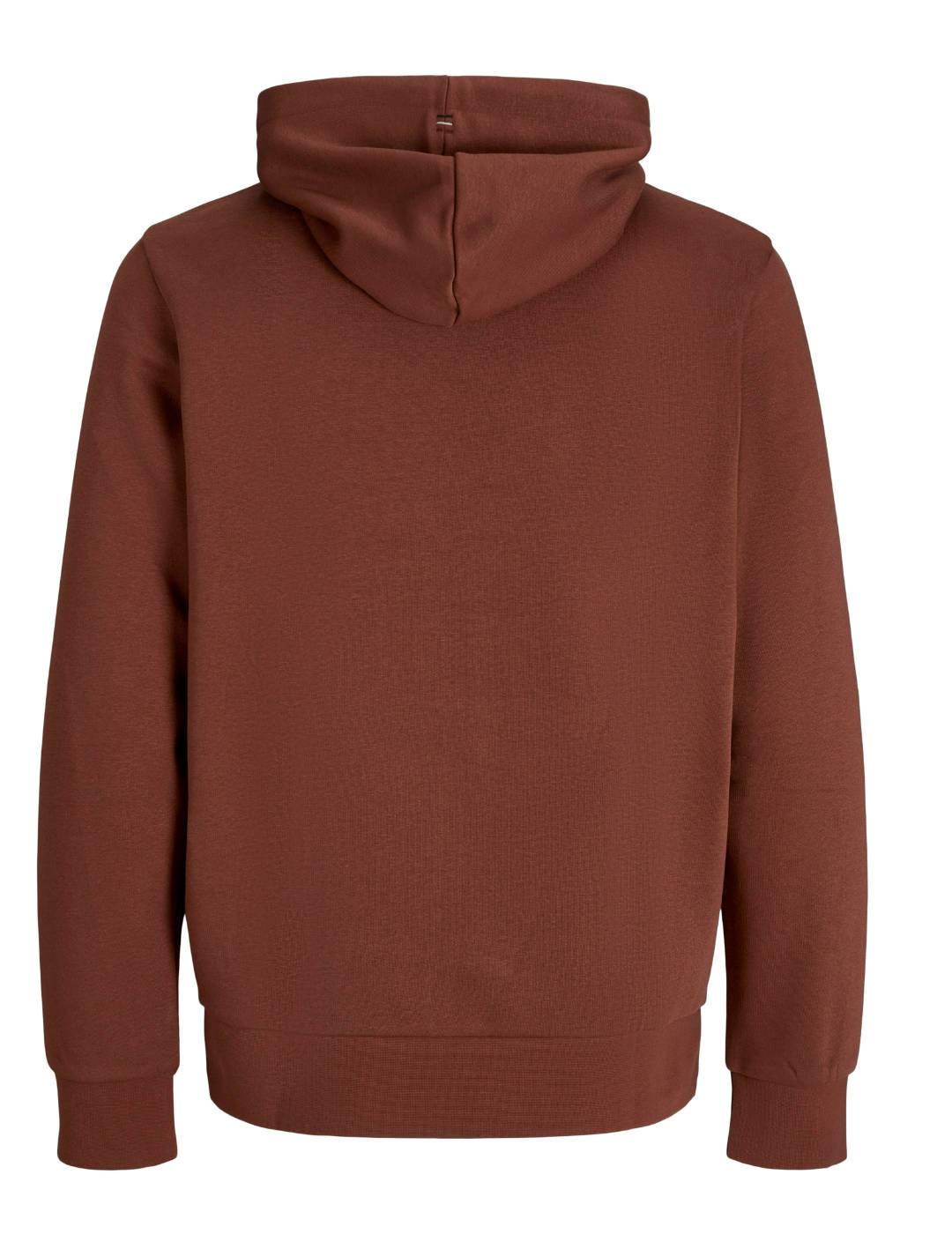 Sudadera Jack&Jones Bluarchie marrón con capucha para hombre