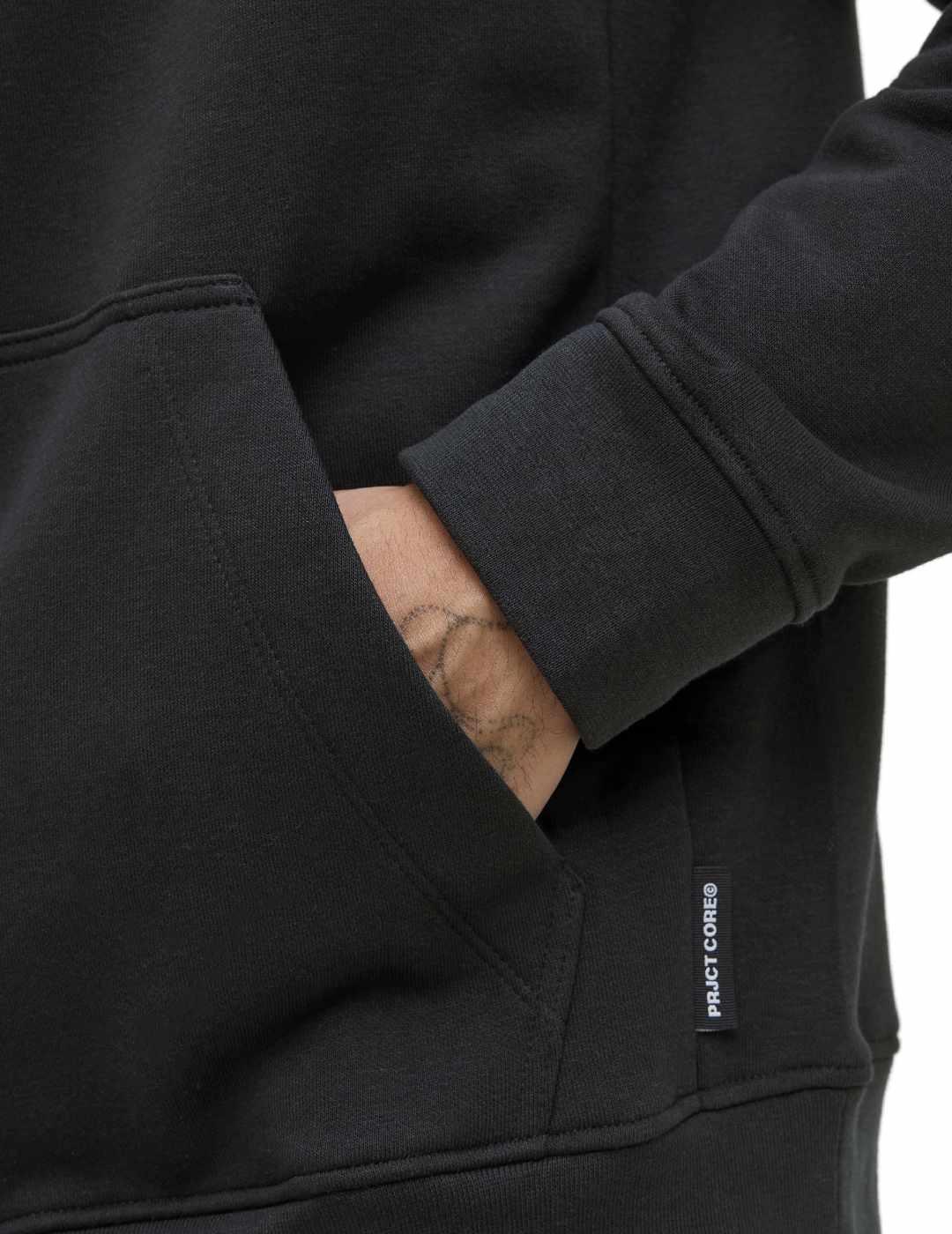 Sudadera Jack&Jones Cotier negro con capucha para hombre