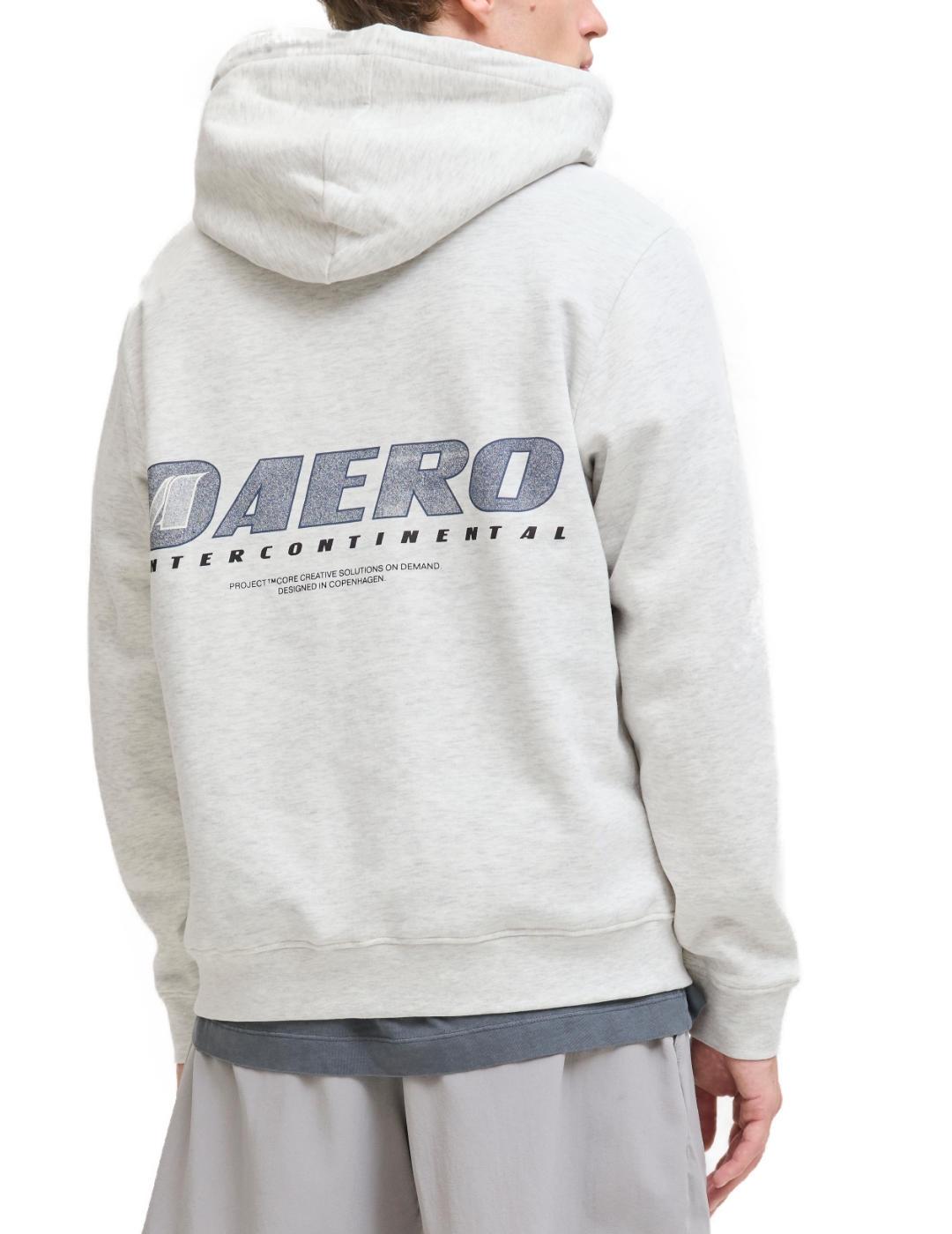 Sudadera Jack&Jones Cotier gris con capucha para hombre