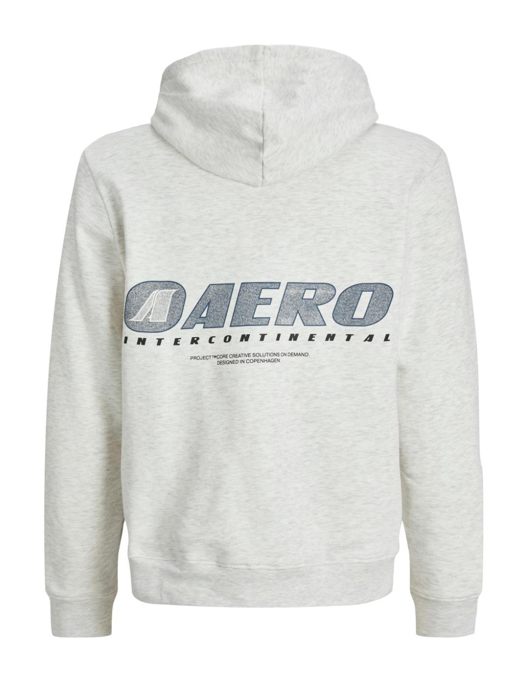 Sudadera Jack&Jones Cotier gris con capucha para hombre