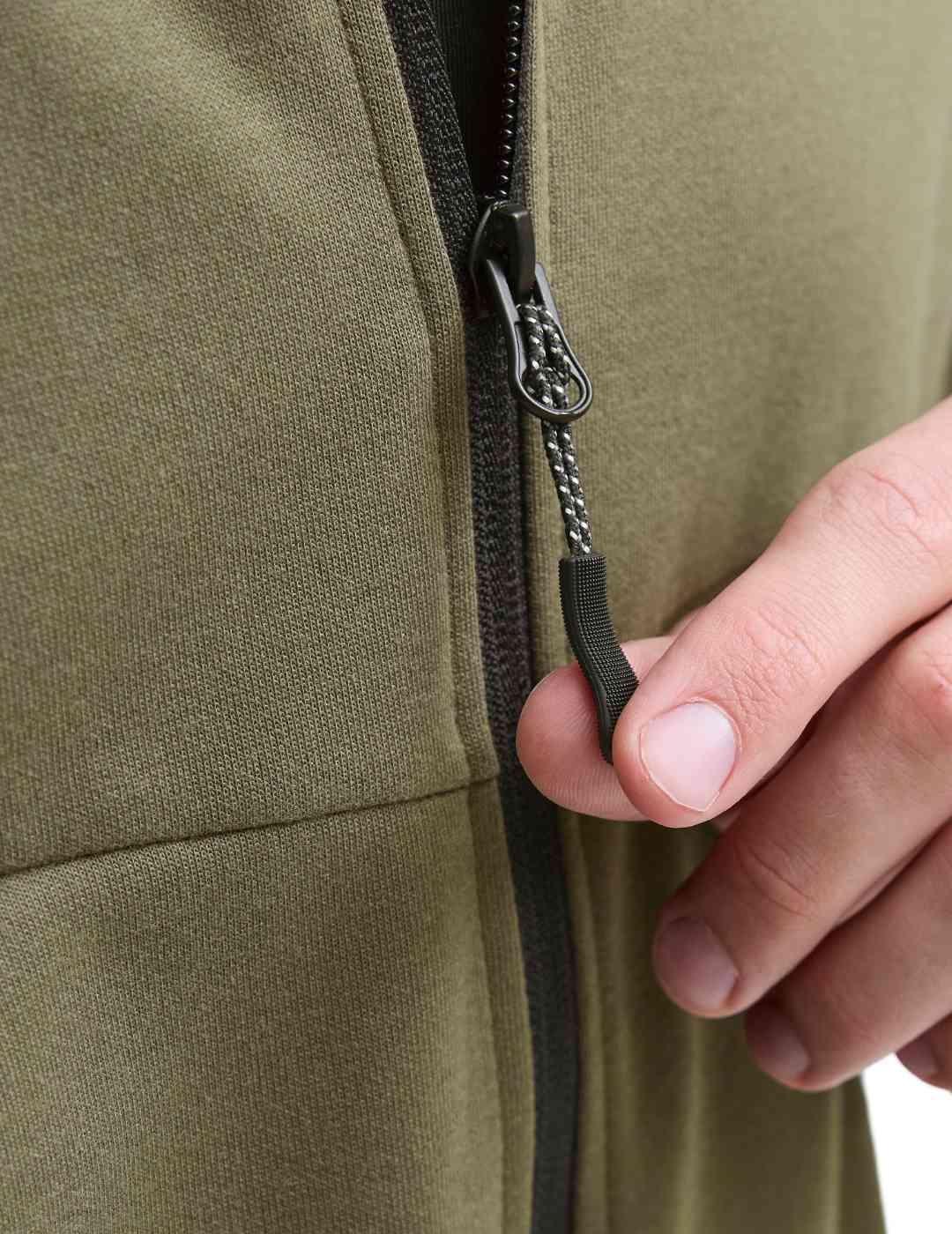 Sudadera Jack&Jones Cofusion verde cremallera para hombre