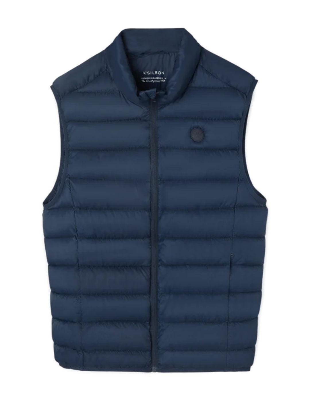 Chaleco Silbon Ultralight marino acolchado de hombre