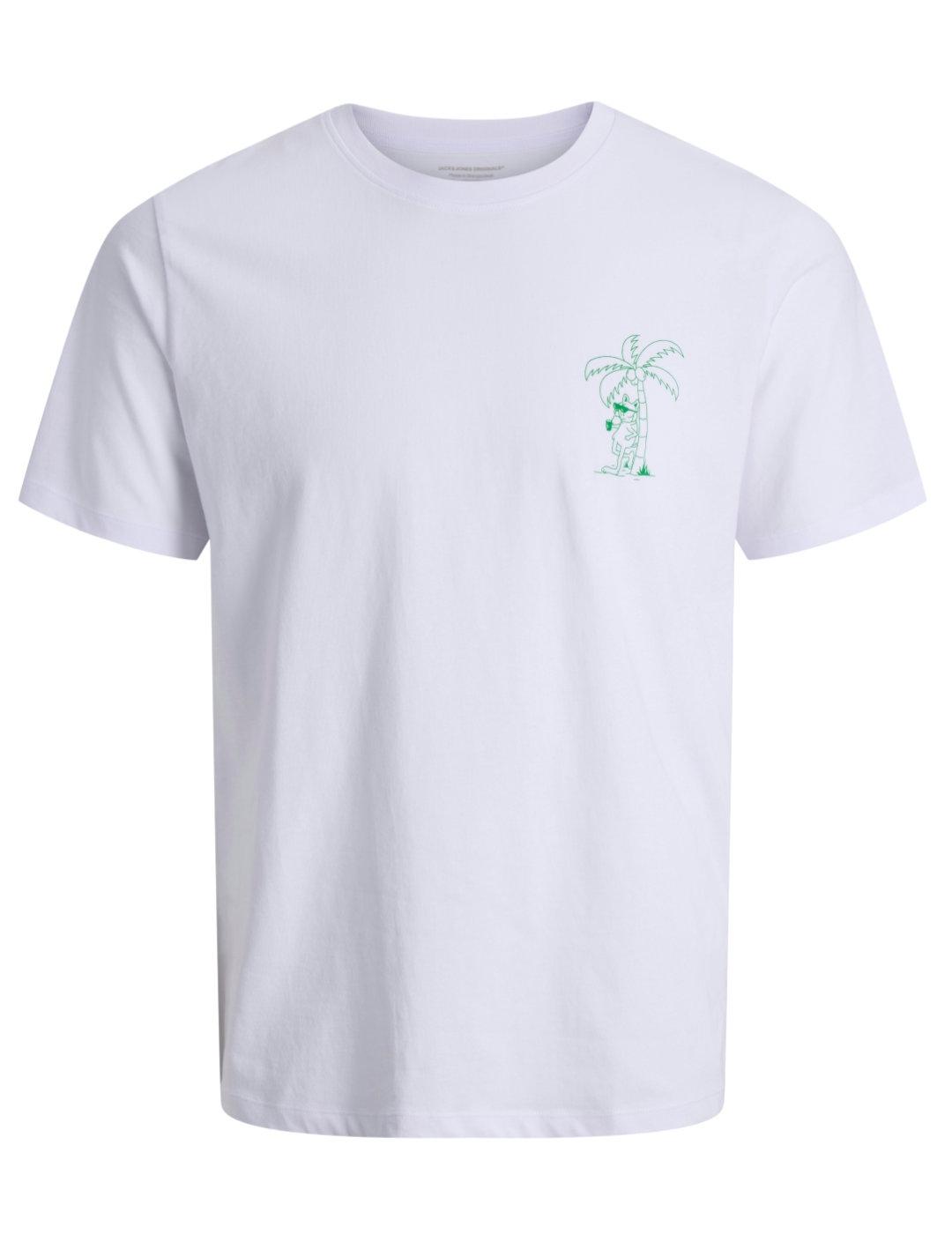 Camiseta Jack&Jones Dawn blanco manga corta para hombre