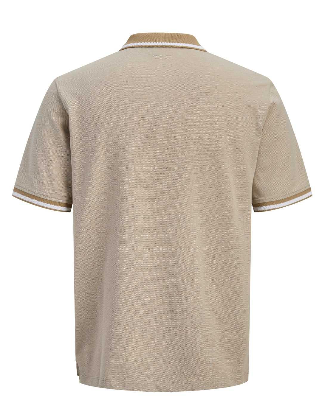 Polo Jack&Jones Blualves beige manga corta para hombre