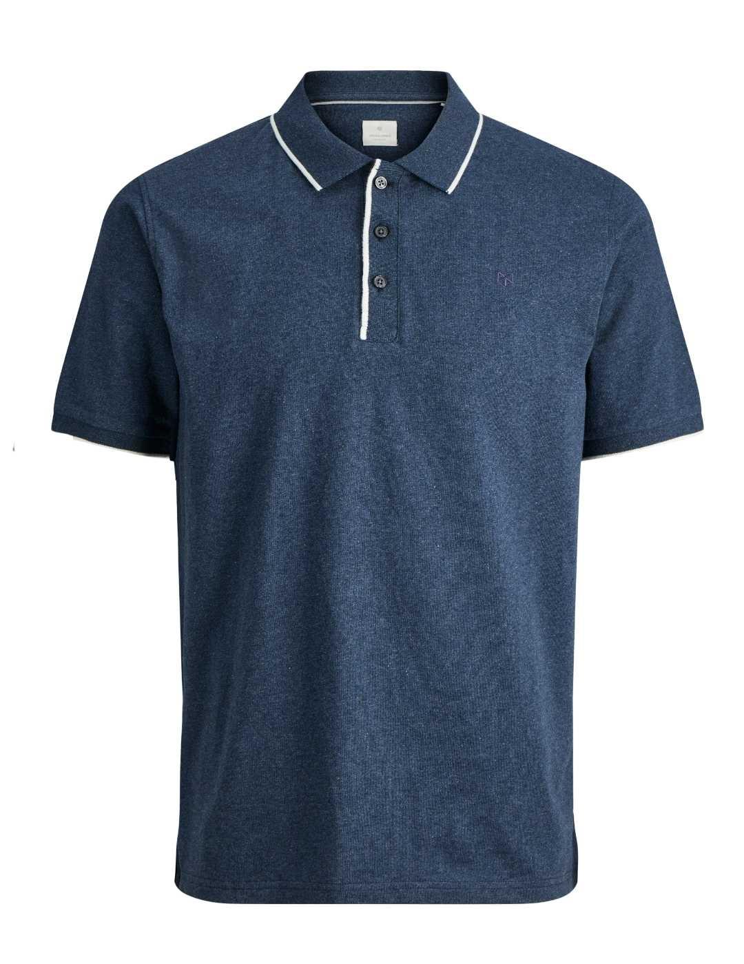 Polo Jack&Jones Logan marino manga corta para hombre