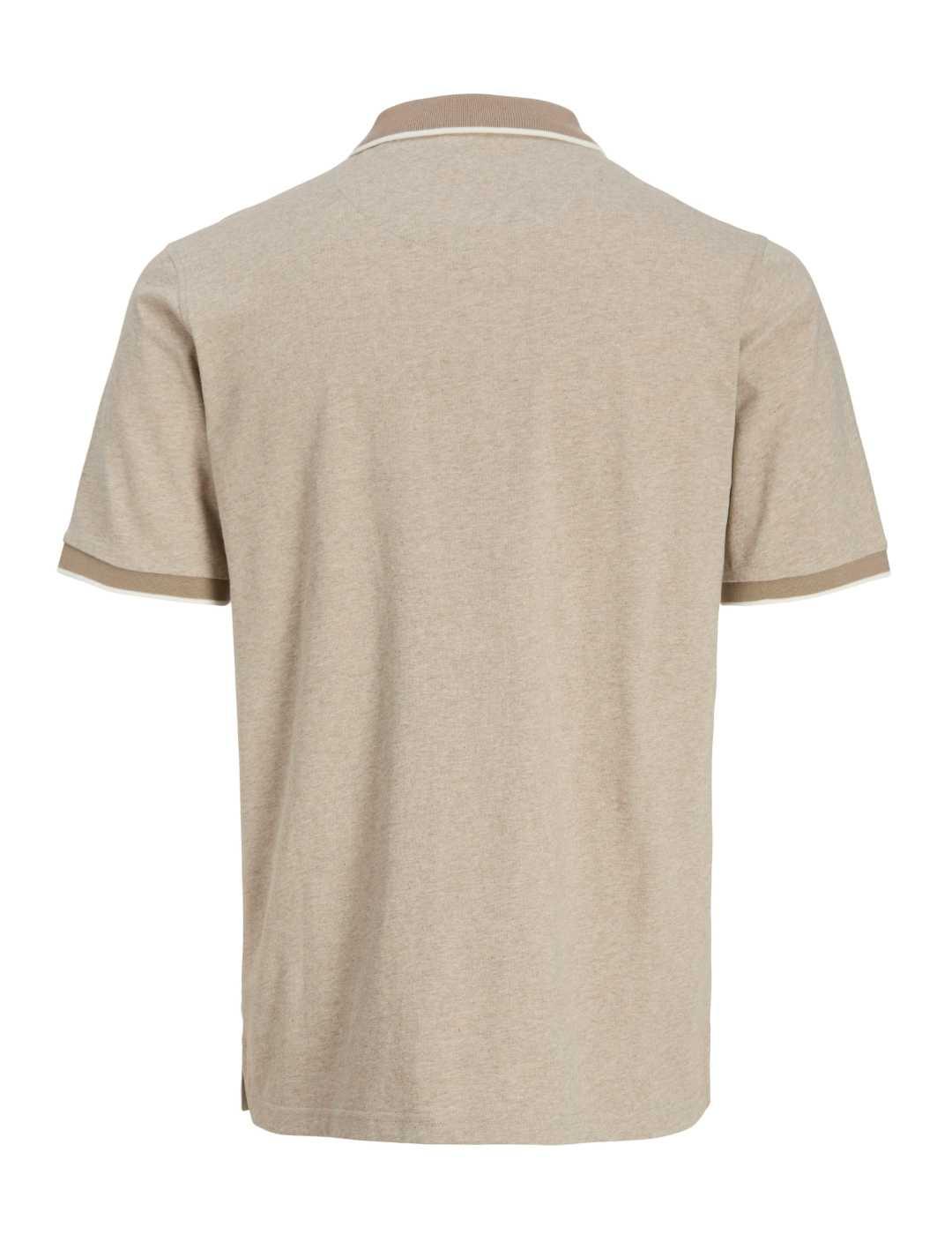 Polo Jack&Jones Logan beige manga corta para hombre