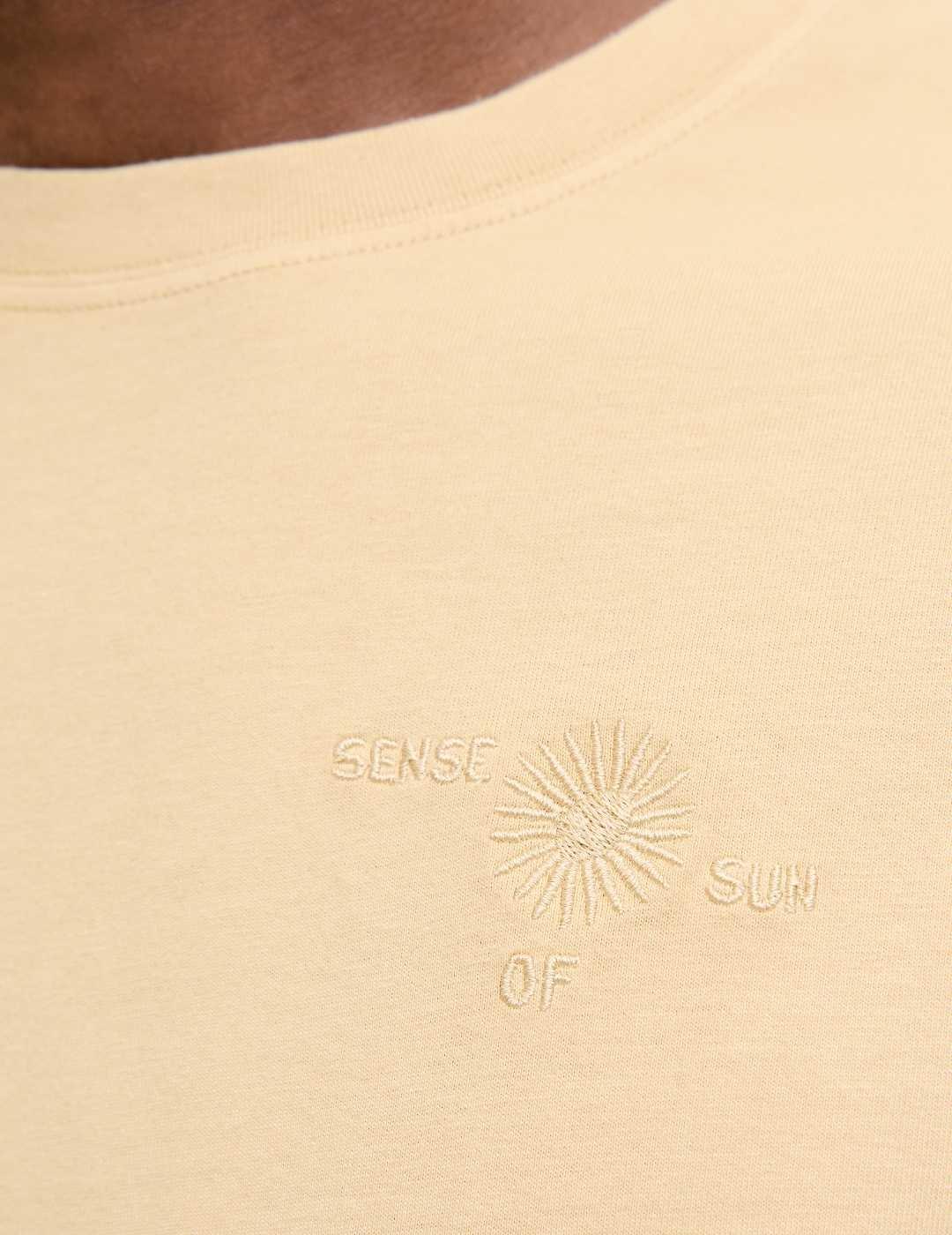 Camiseta Jack&Jones Blaedward amarilla pastel para hombre