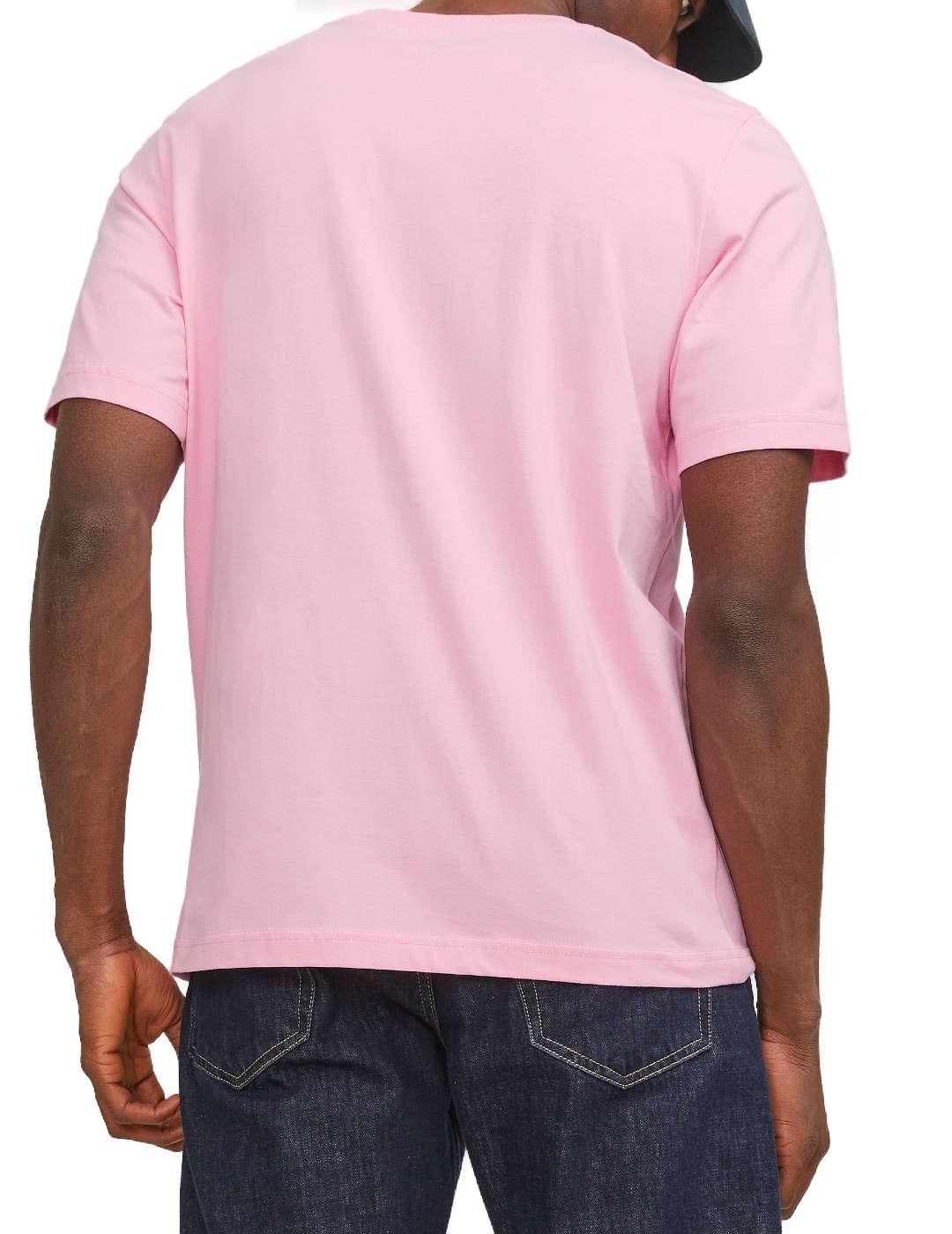 Camiseta Jack&Jones Bluarchie rosa manga corta para hombre