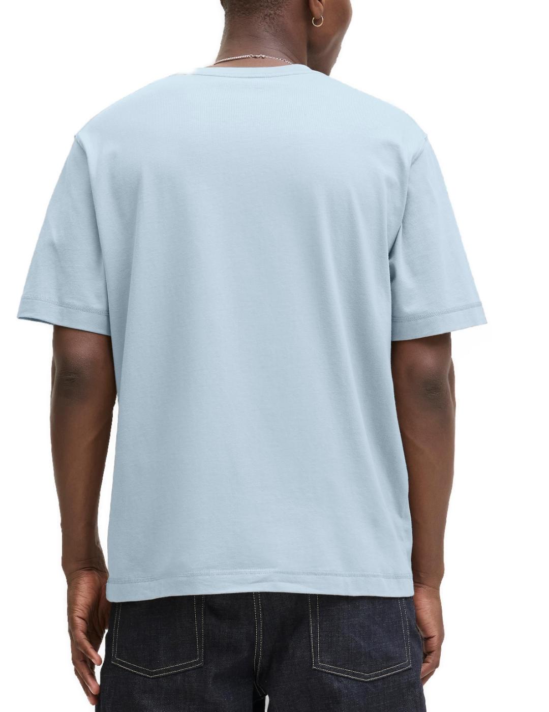 Camiseta Jack&Jones Norrebro celeste manga corta para hombre