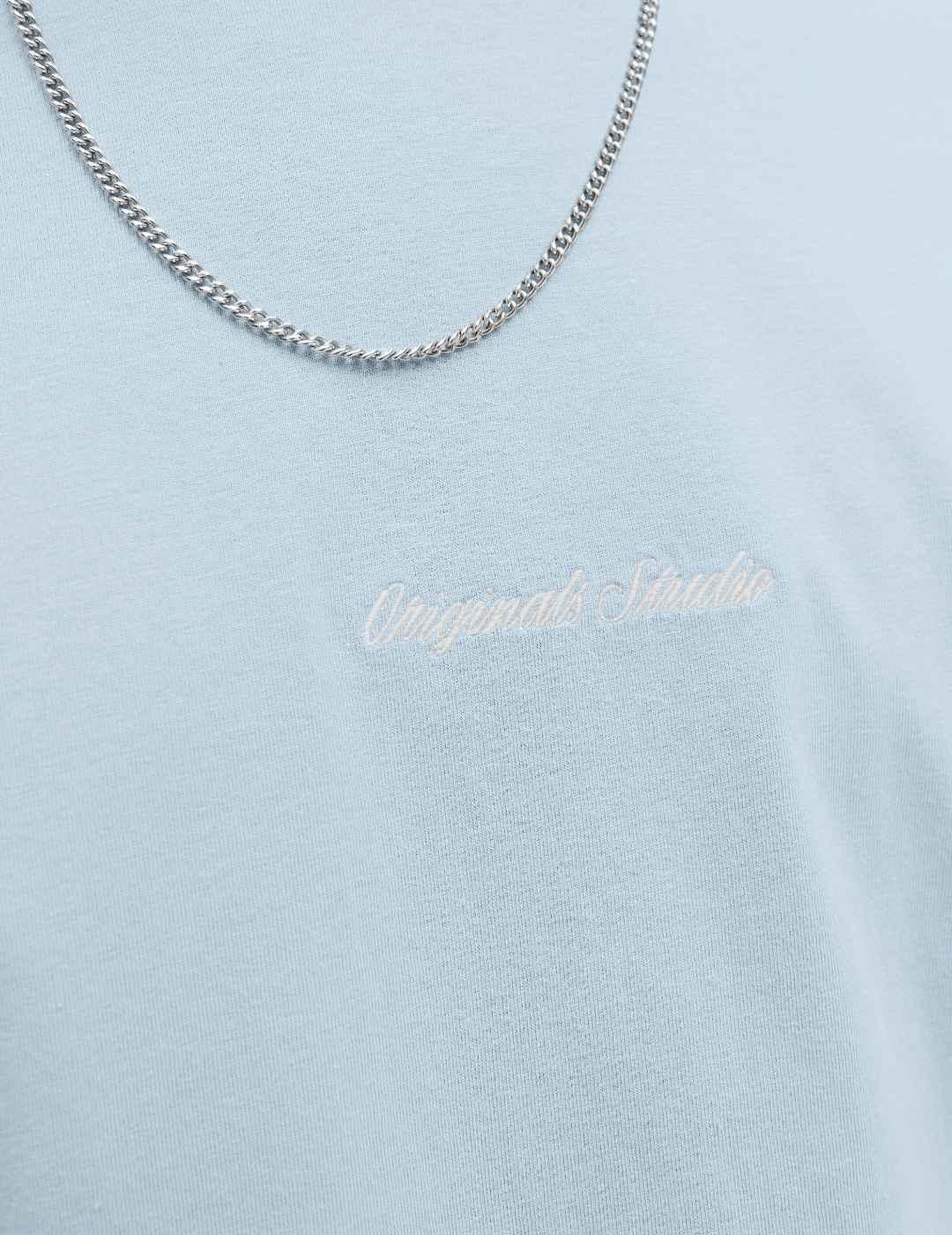 Camiseta Jack&Jones Norrebro celeste manga corta para hombre