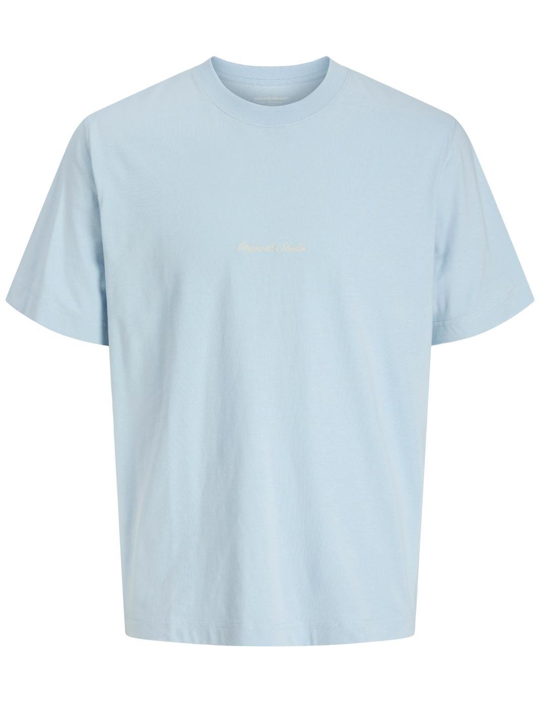 Camiseta Jack&Jones Norrebro celeste manga corta para hombre