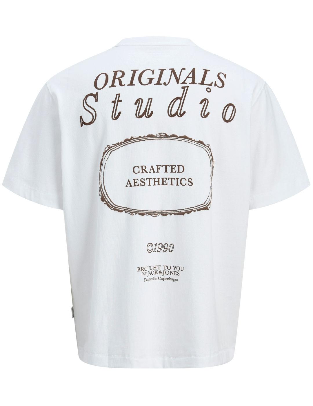 Camiseta Jack&Jones Gramercy blanco manga corta para hombre