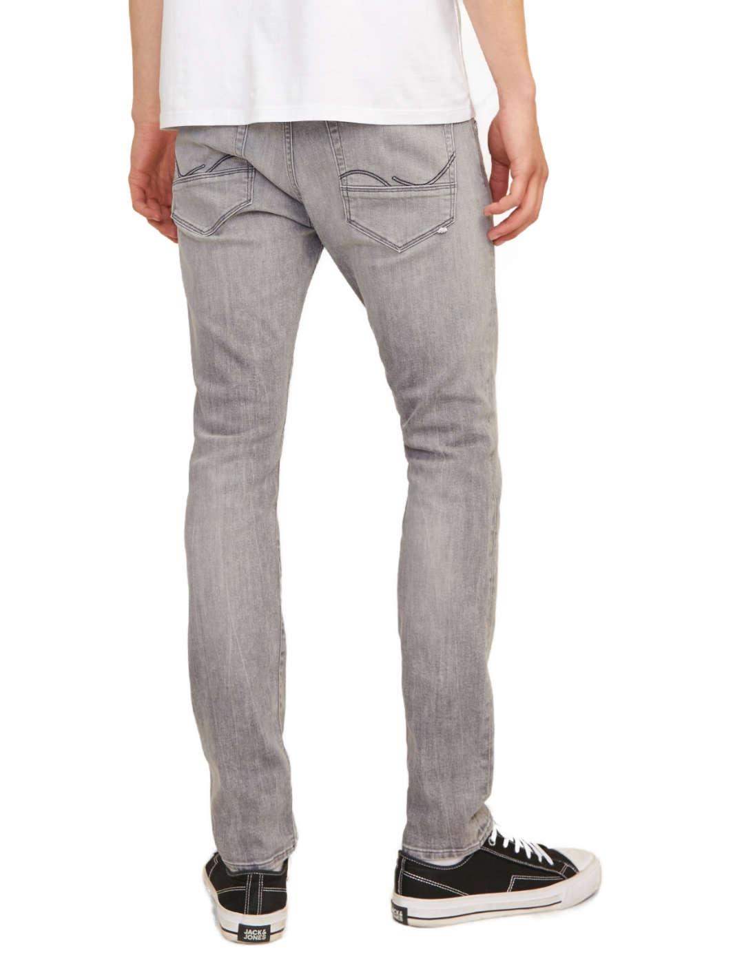 Vaquero Jack&Jones Glenn gris desgastado slim para hombre