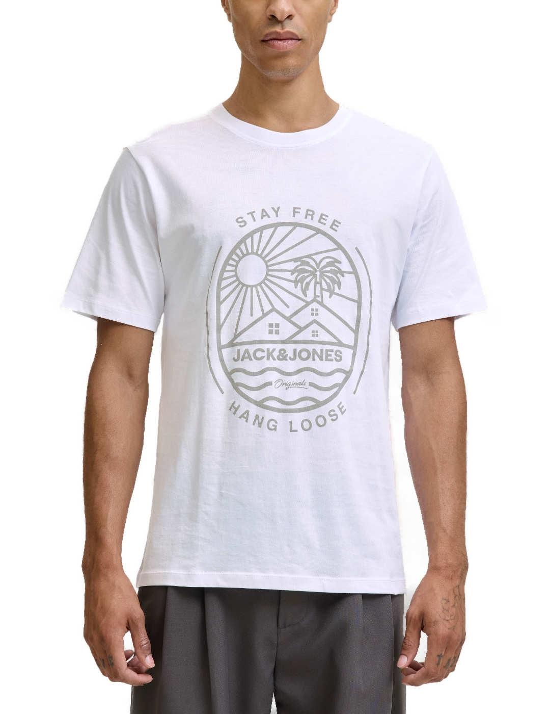 Camiseta Jack&Jones Maimi blanca manga corta para hombre