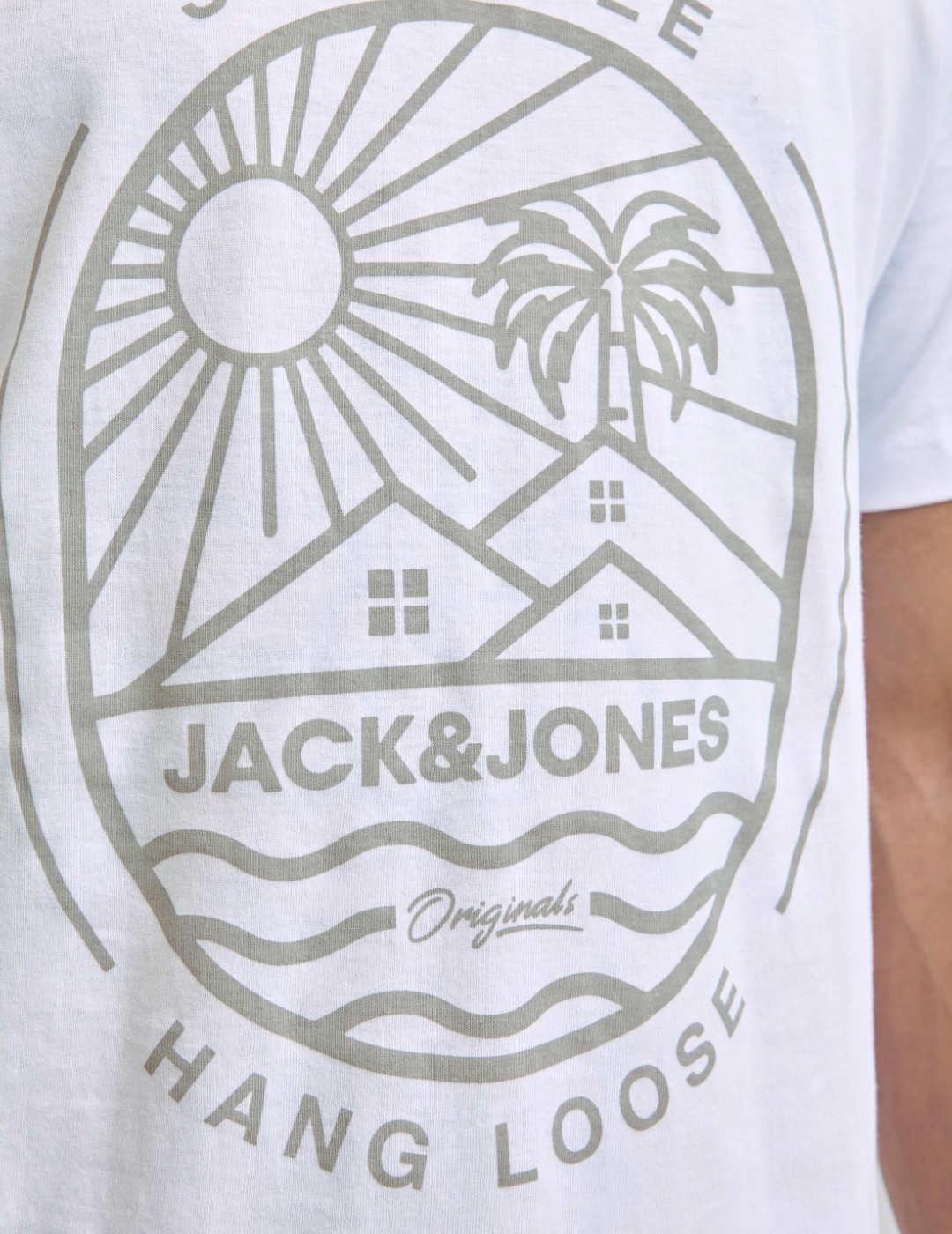 Camiseta Jack&Jones Maimi blanca manga corta para hombre