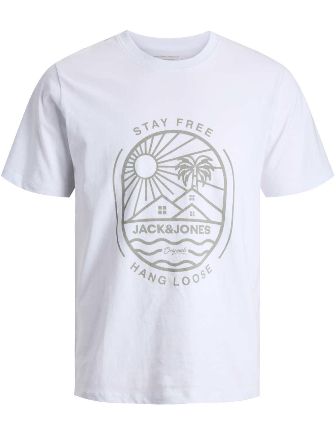 Camiseta Jack&Jones Maimi blanca manga corta para hombre