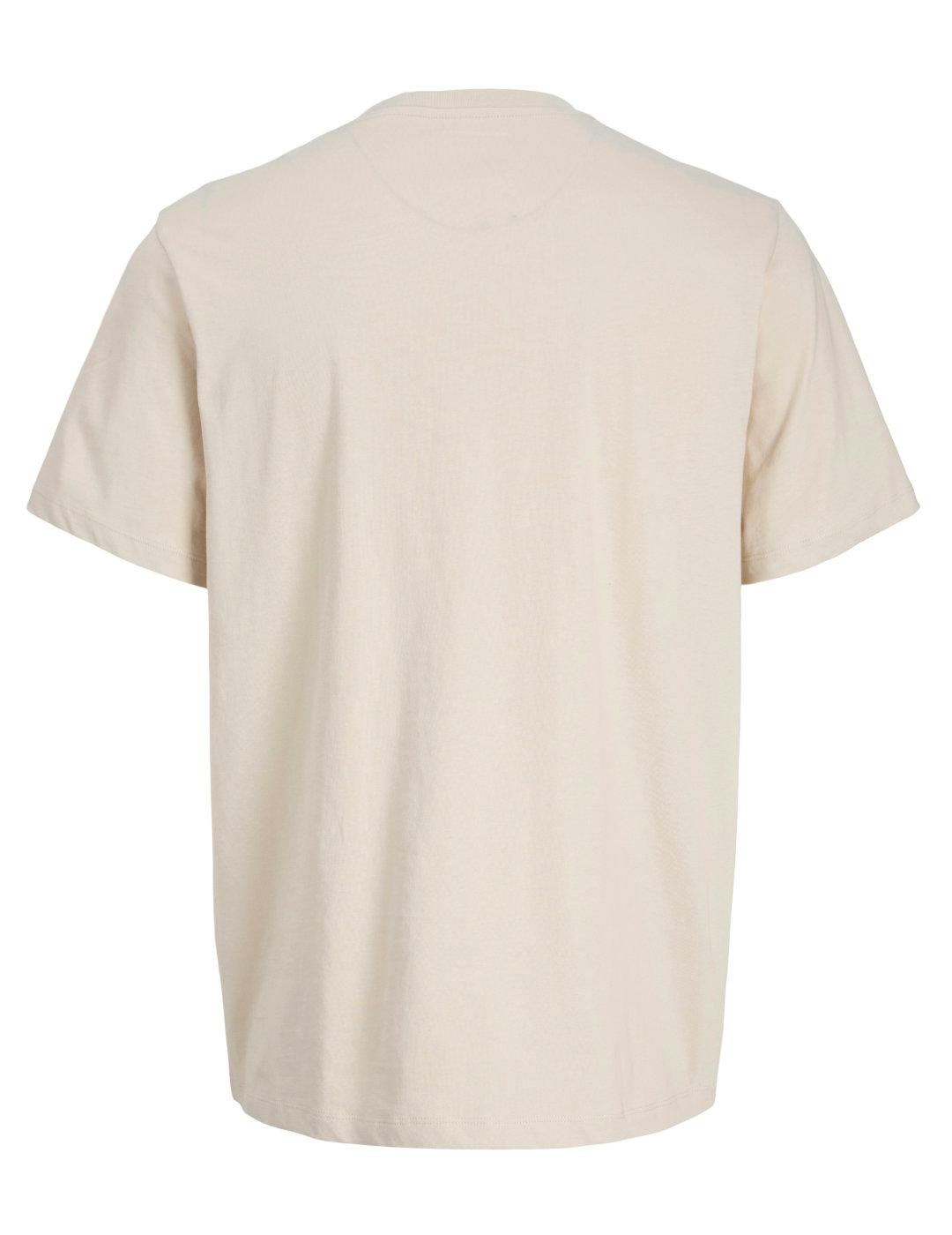 Camiseta Jack&Jones Maimi beige manga corta para hombre