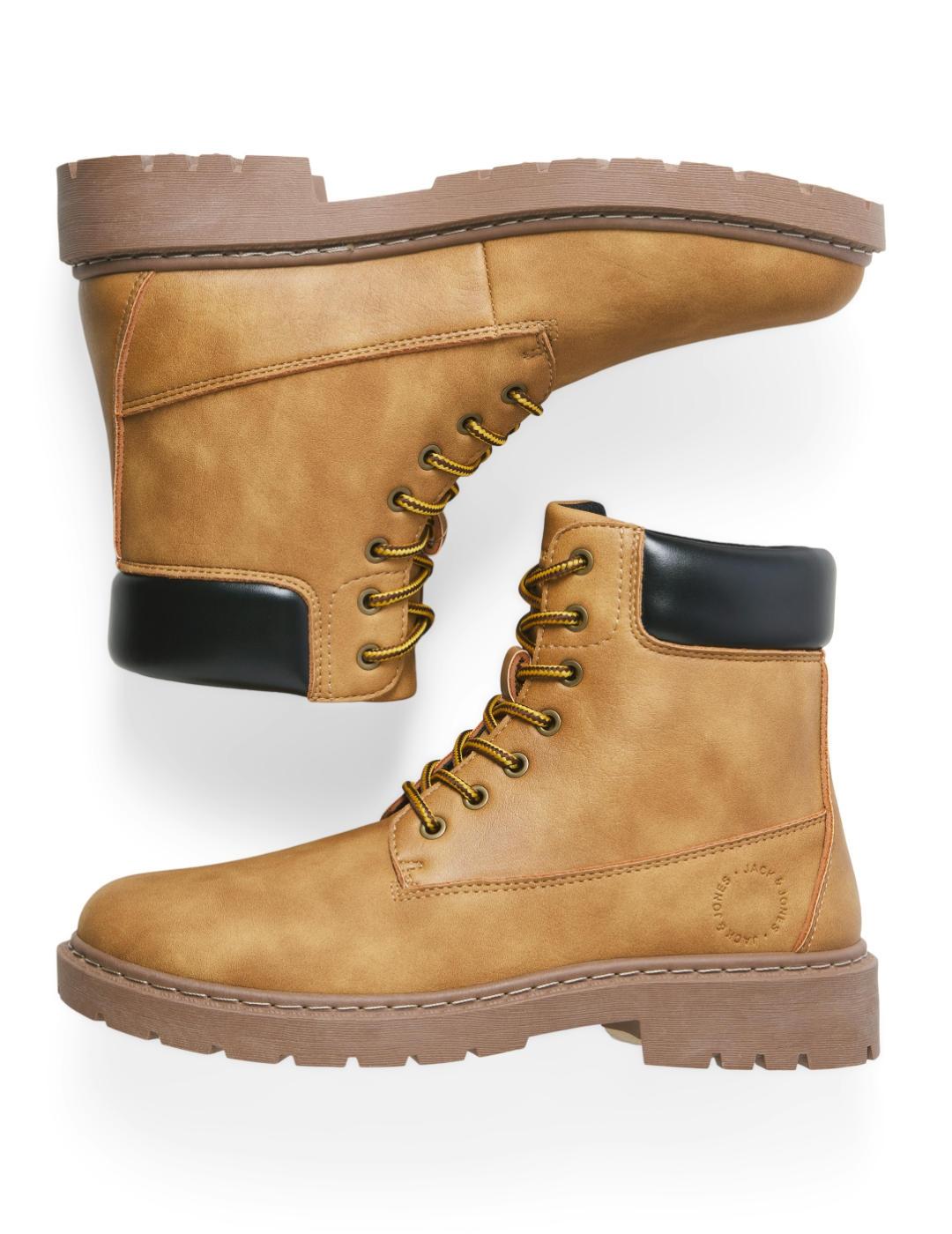 Botín Jack&Jones Wainsworth camel cordones para hombre