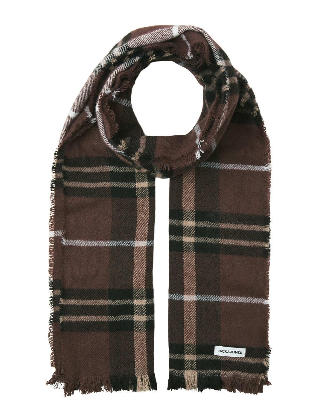 Pack Bufanda y gorro Jack&Jones Frost marrón para hombre