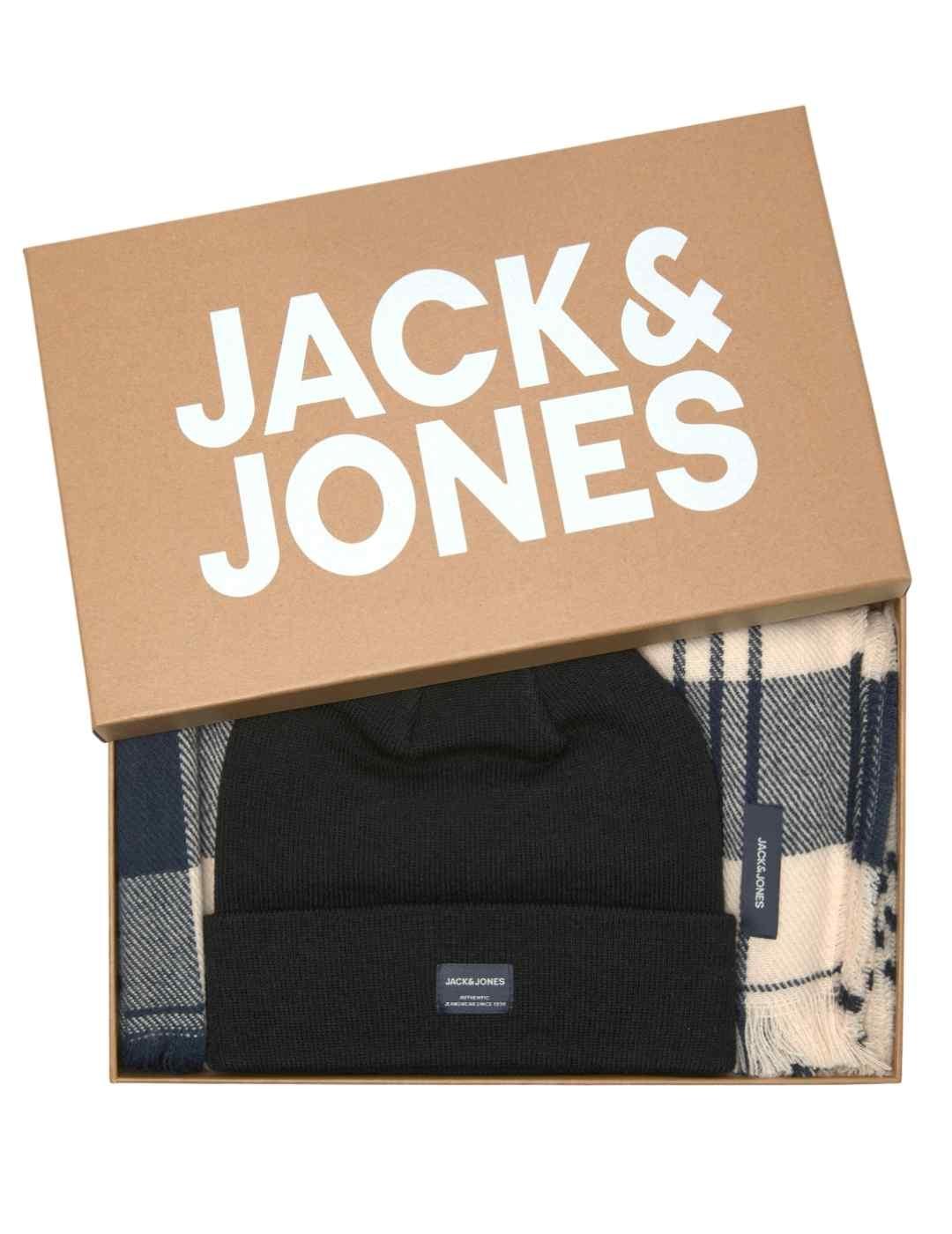Pack Bufanda y gorro Jack&Jones Frost marino para hombre