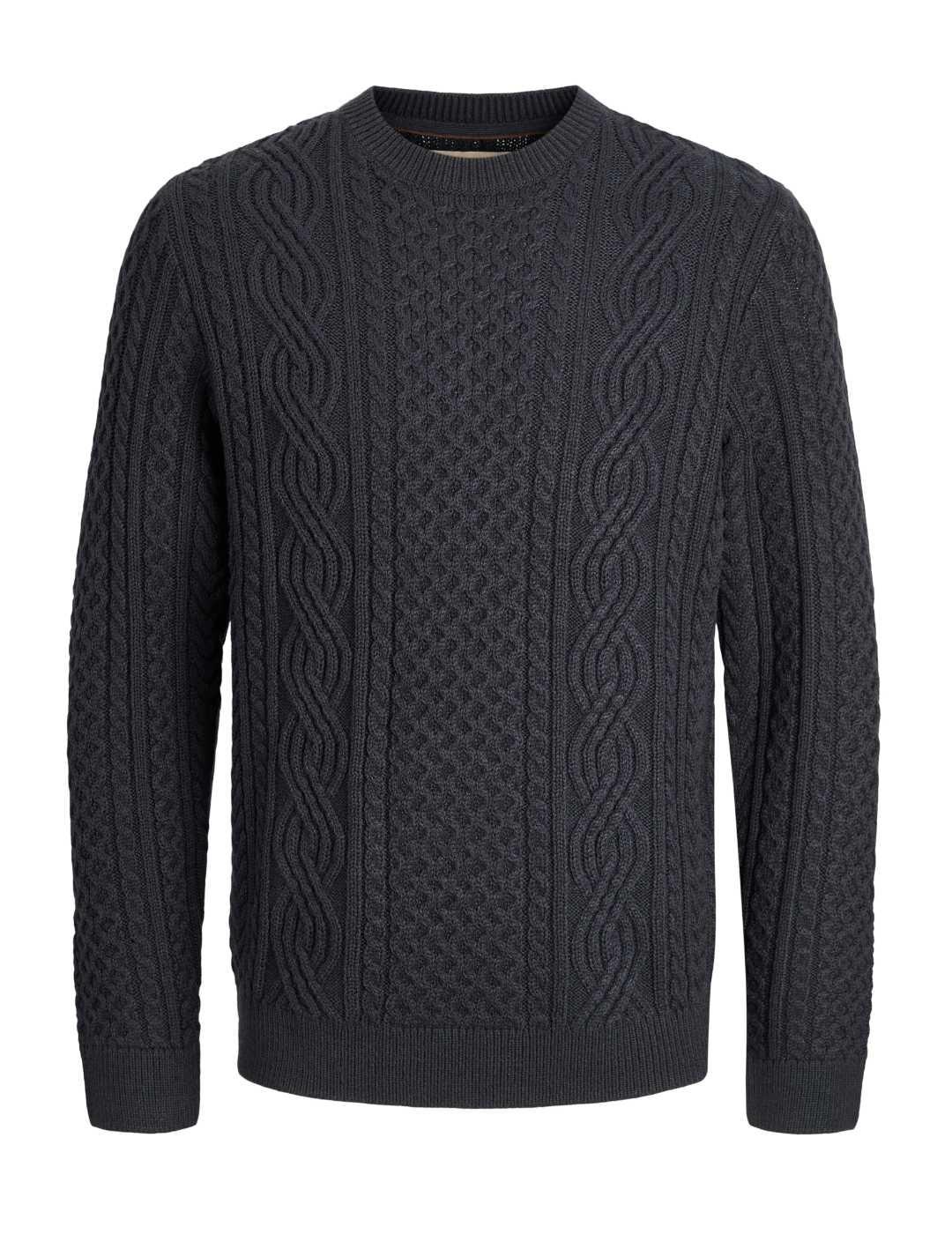 Jersey Jack&Jones Blusean azul marino trenzado para hombre