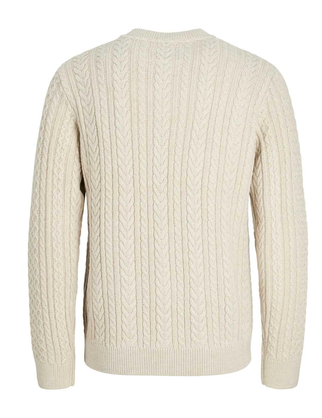 Jersey Jack&Jones Blusean beige trenzado para hombre