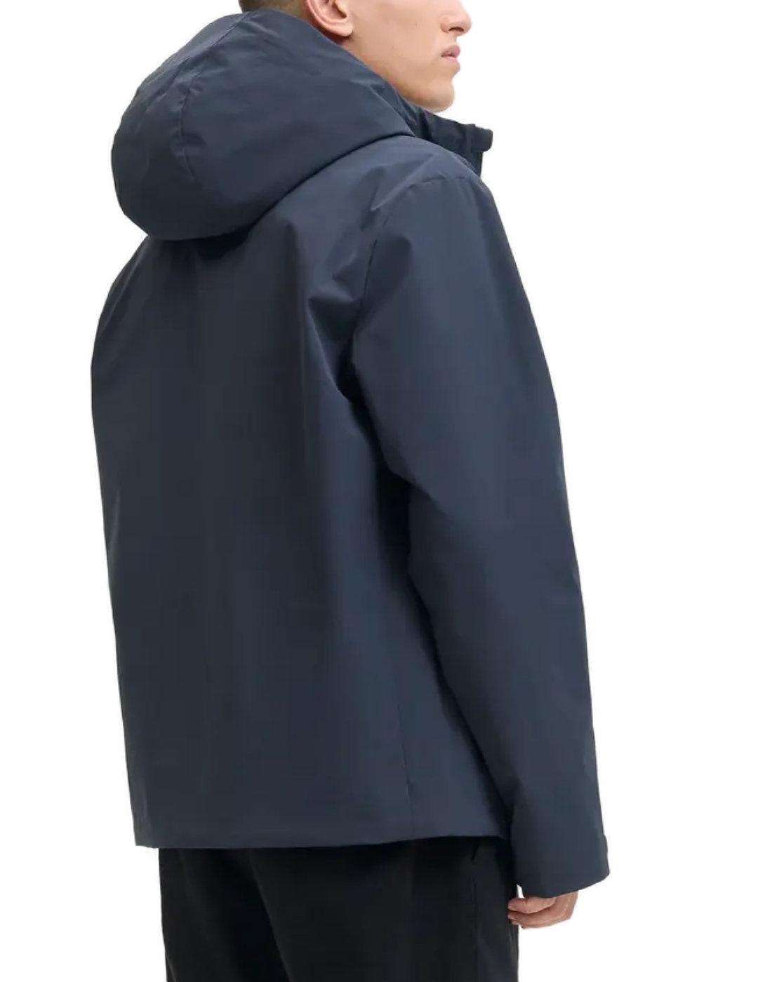 Chaqueta Jack&Jones City marino con capucha para hombre