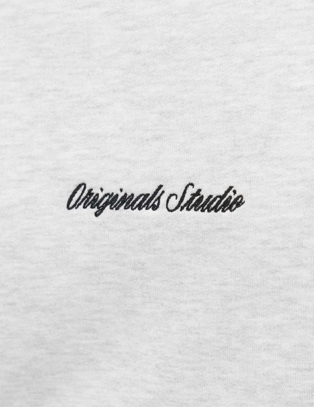 Sudadera Jack&Jones Norrebro blanca sin capucha para hombre