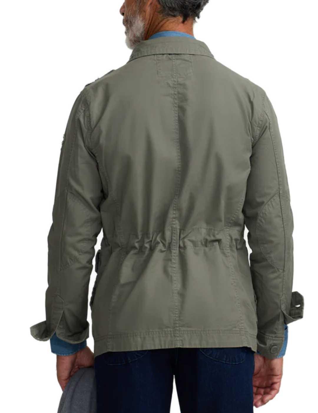 Chaqueta Silbon verde militar parches Regular fit de hombre