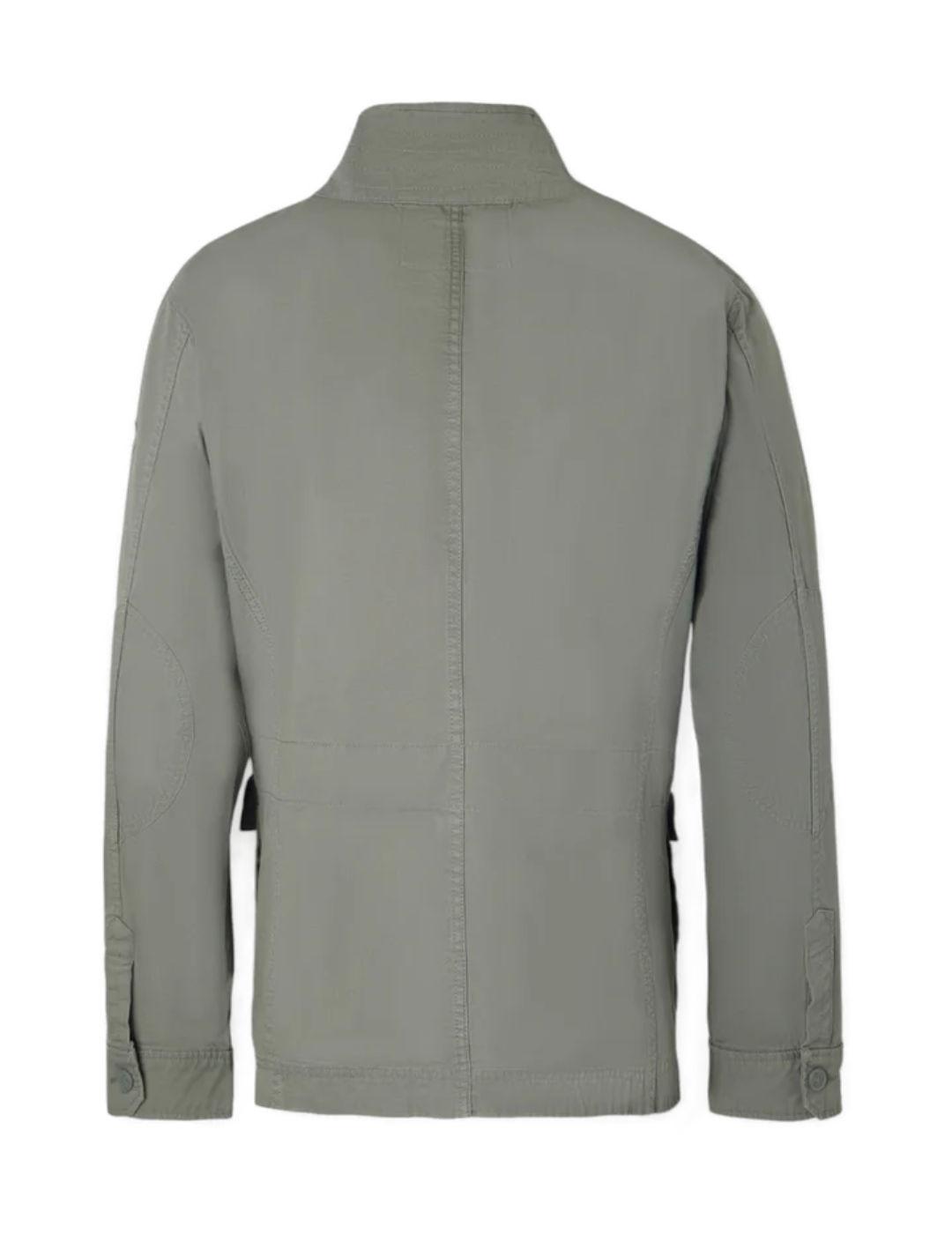 Chaqueta Silbon verde militar parches Regular fit de hombre
