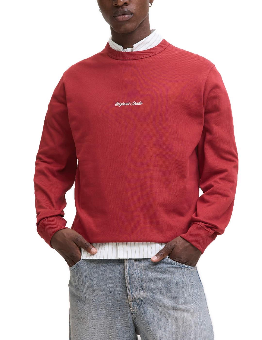 Sudadera Jack&Jones Norrebro roja son capucha para hombre