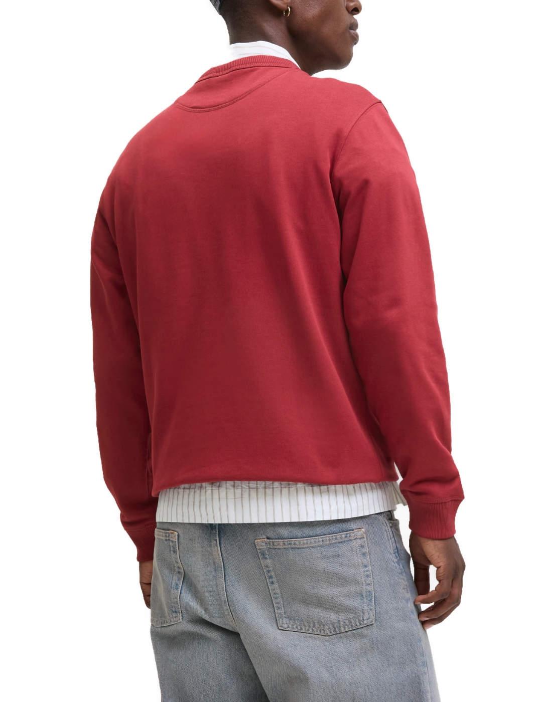 Sudadera Jack&Jones Norrebro roja son capucha para hombre