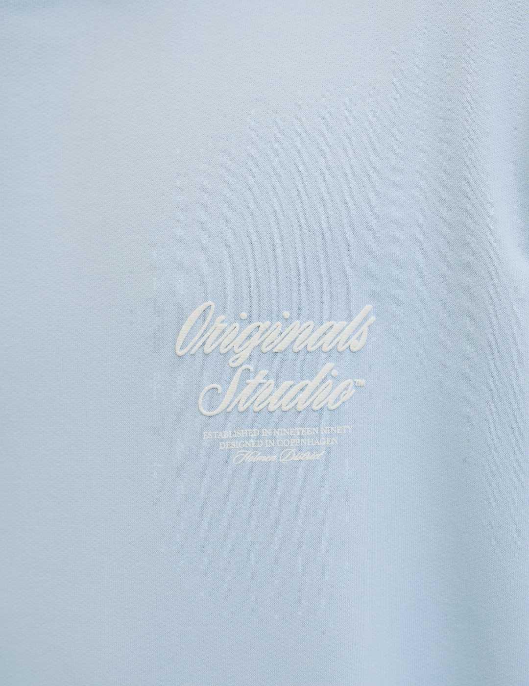 Sudadera Jack&Jones Norrebro celeste con capucha de hombre