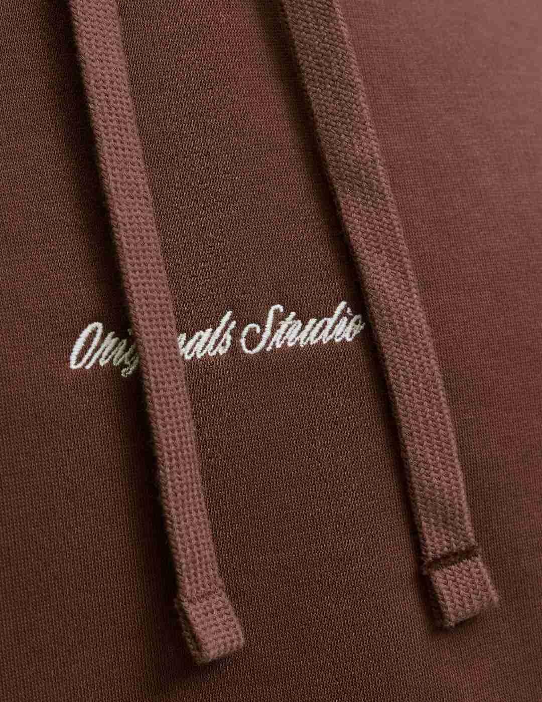 Sudadera Jack&Jones Norrebro marrón con capucha para hombre