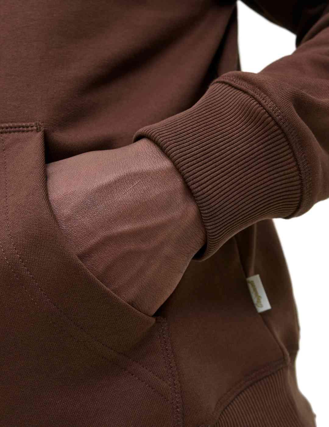 Sudadera Jack&Jones Norrebro marrón con capucha para hombre