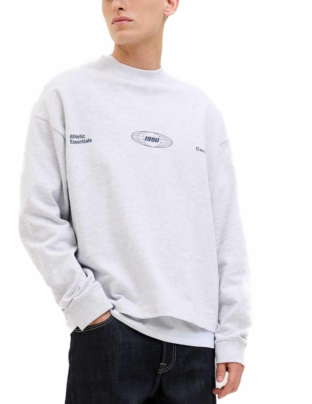 Sudadera Jack&Jones Signal gris sin capucha para hombre