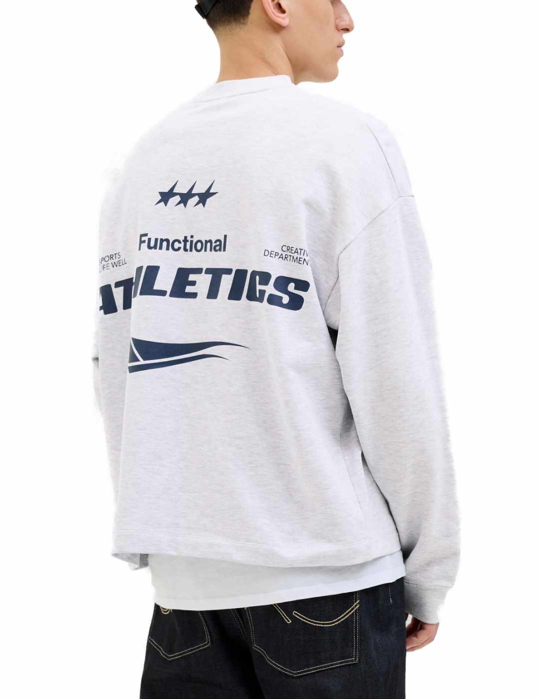 Sudadera Jack&Jones Signal gris sin capucha para hombre