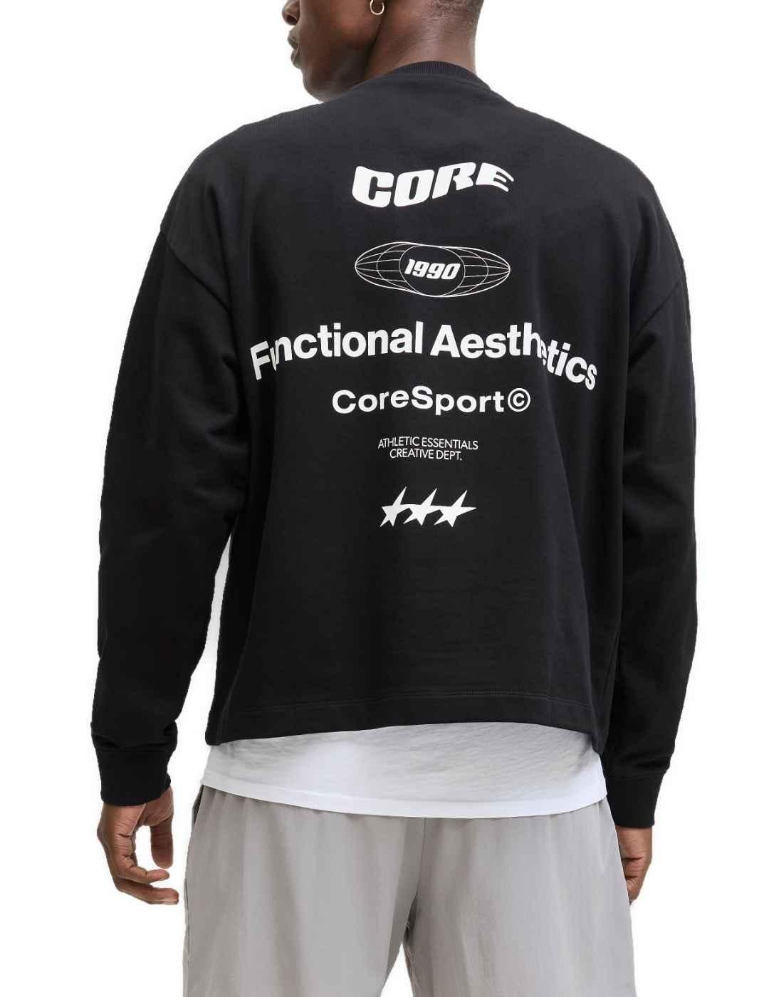 Sudadera Jack&Jones Signal negro sin capucha para hombre