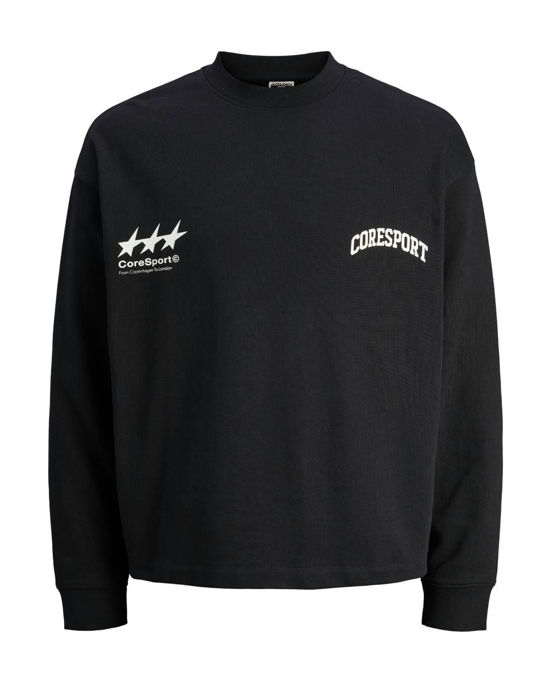 Sudadera Jack&Jones Signal negro sin capucha para hombre